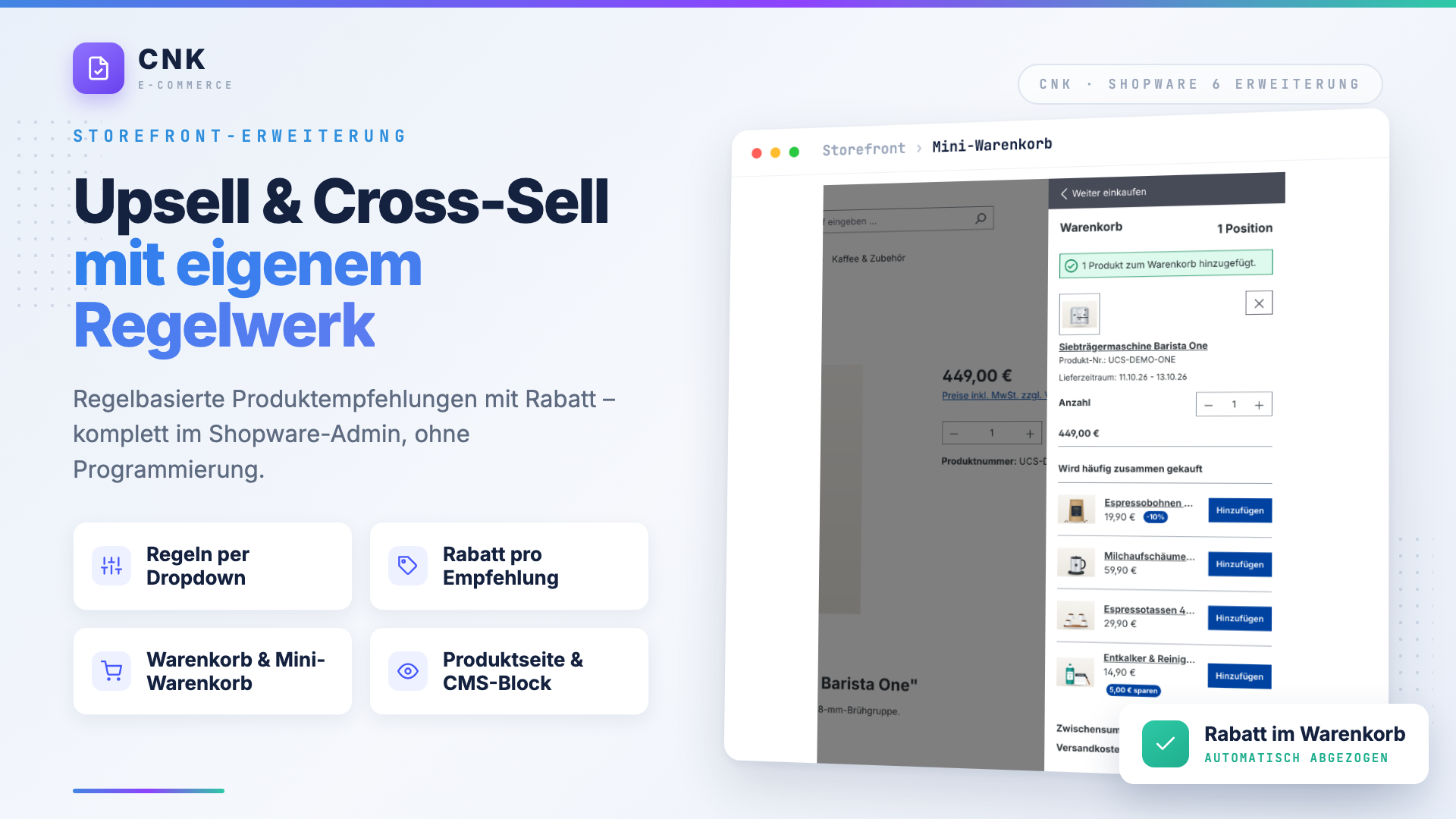 Upsell & Cross-Sell – Rule-based product recommendations