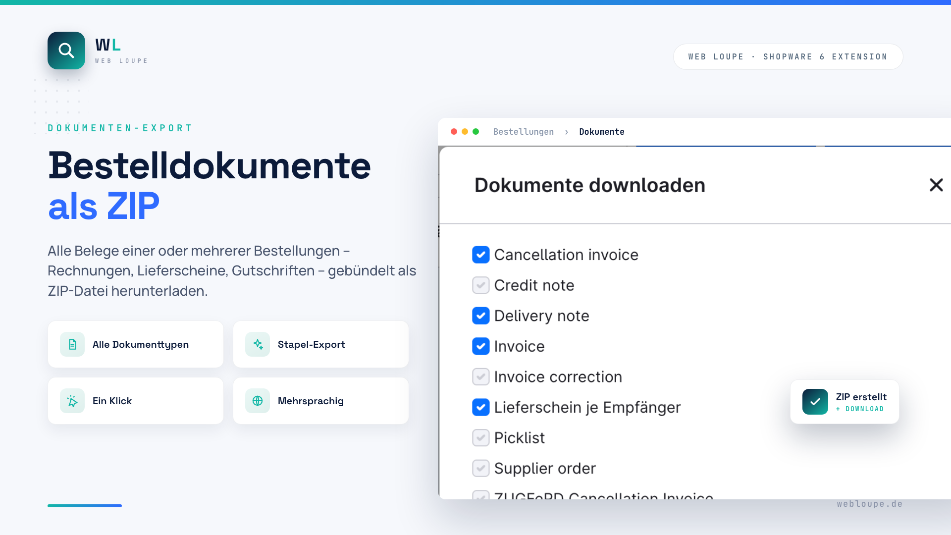 Download Order Documents as ZIP