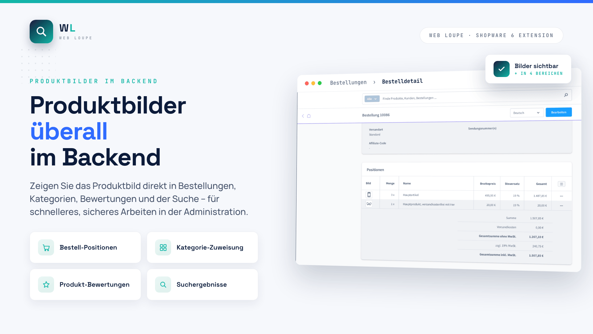 Display product images everywhere in Backend
