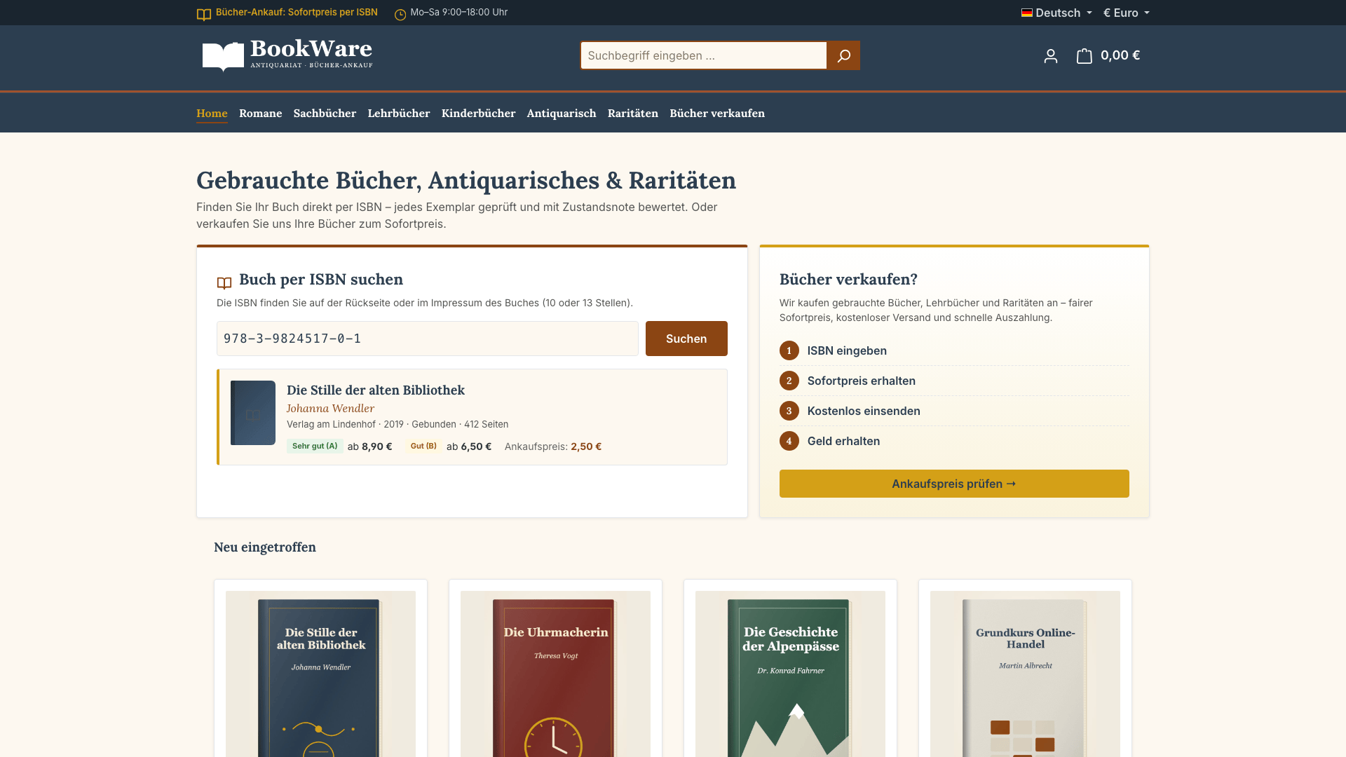 BookWare | Online Shop for Antiquarian Bookshops & Book Buyback
