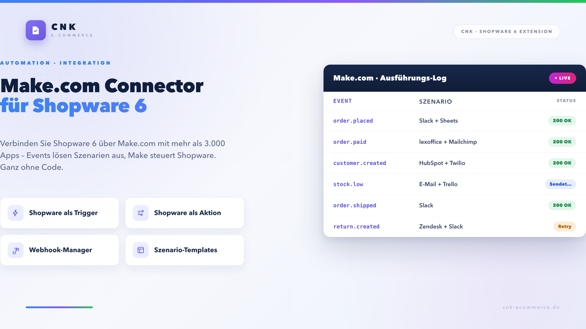 Make.com Connector for Shopware 6